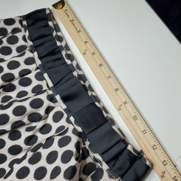M BUBBLE SKIRT RIBBON TRIM BLACK CREAM POLKA DOT DOTS FULL MEDIUM 21 - Picture 6 of 8